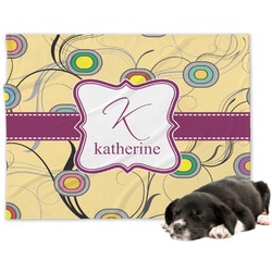 Ovals & Swirls Dog Blanket - Large (Personalized)