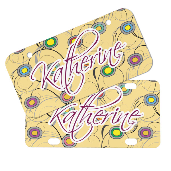 Ovals & Swirls Mini License Plates - MAIN (4 and 2 Holes)