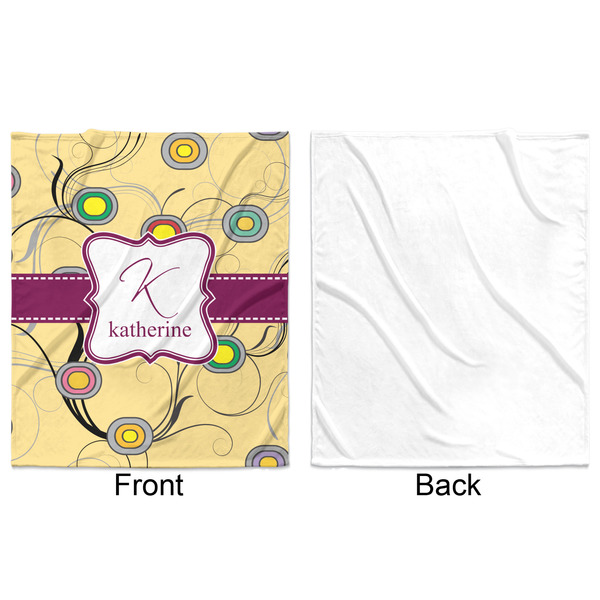 Ovals & Swirls Minky Blanket - 50"x60" - Single Sided - Front & Back