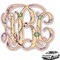 Ovals & Swirls Monogram Car Decal