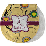 Ovals & Swirls Burp Pad - Velour w/ Name and Initial