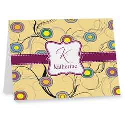 Ovals & Swirls Note cards (Personalized)