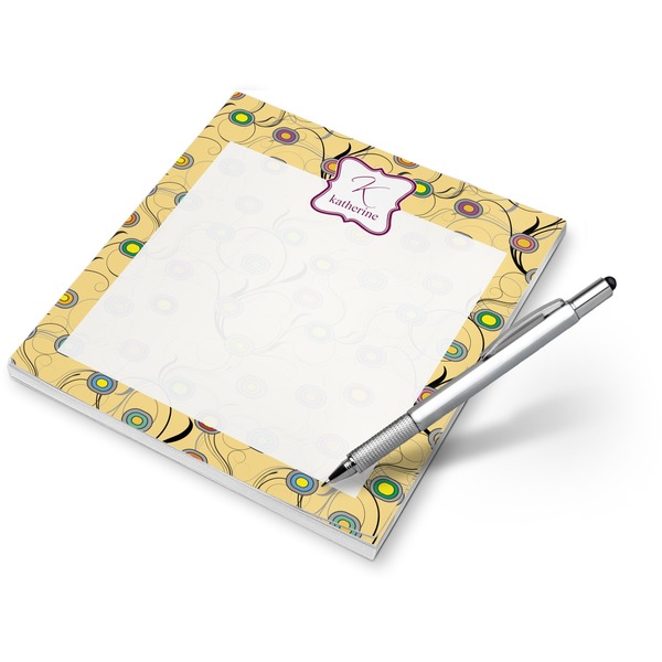 Custom Ovals & Swirls Notepad (Personalized)