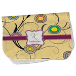 Ovals & Swirls Burp Cloth - Fleece w/ Name and Initial