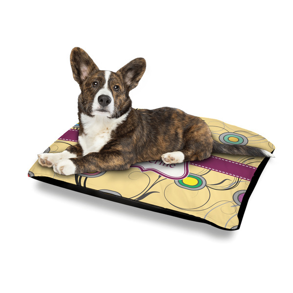 Ovals & Swirls Outdoor Dog Beds - Medium - IN CONTEXT