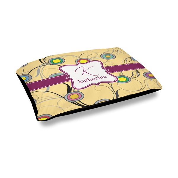 Custom Ovals & Swirls Outdoor Dog Bed - Medium (Personalized)