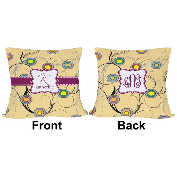 Ovals & Swirls Outdoor Pillow - 18x18