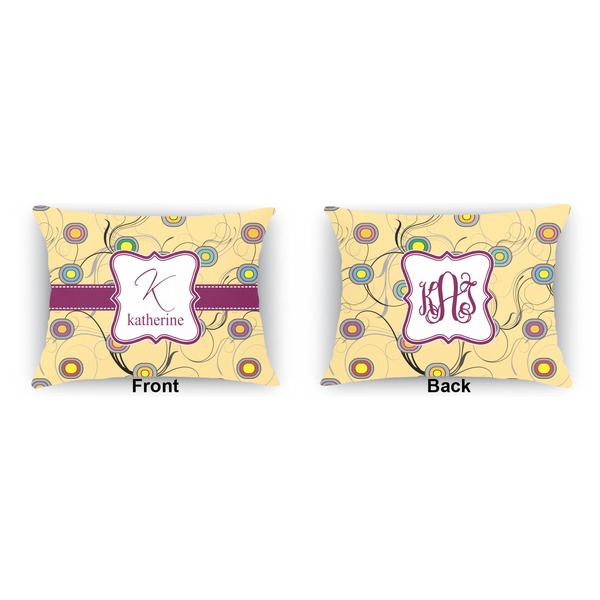 Ovals & Swirls  Outdoor Rectangular Throw Pillow (Front and Back)