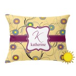 Ovals & Swirls Outdoor Throw Pillow (Rectangular) (Personalized)