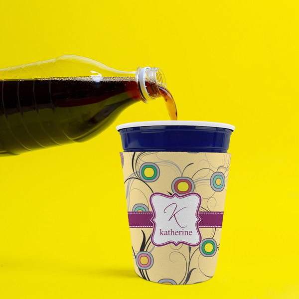 Ovals & Swirls Party Cup Sleeves - without bottom - Lifestyle