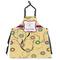 Ovals & Swirls Apron Without Pockets w/ Name and Initial