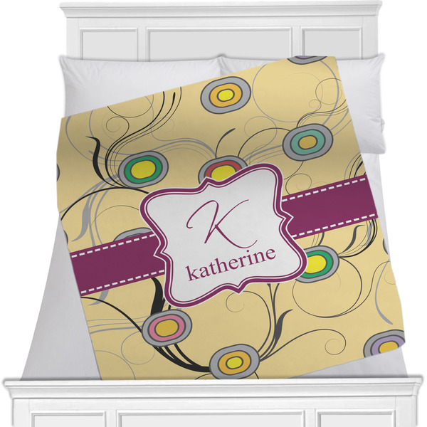 Custom Ovals & Swirls Minky Blanket (Personalized)