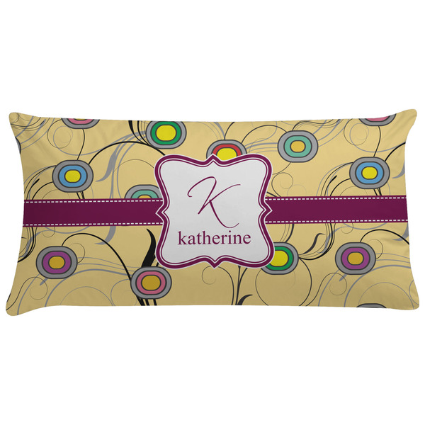 Custom Ovals & Swirls Pillow Case - King w/ Name and Initial