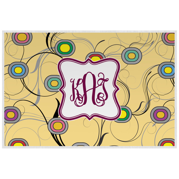 Ovals & Swirls Personalized Placemat (Back)