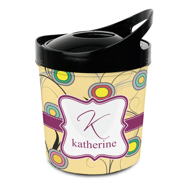 Custom Ovals & Swirls Plastic Ice Bucket (Personalized)
