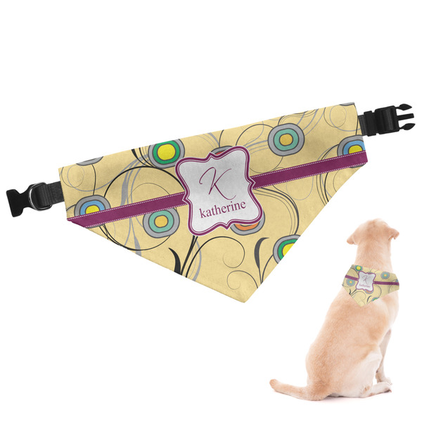 Custom Ovals & Swirls Dog Bandana - Large (Personalized)