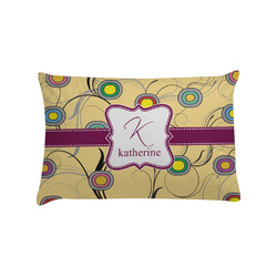 Ovals & Swirls Pillow Case - Standard w/ Name and Initial