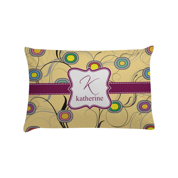 Custom Ovals & Swirls Pillow Case - Standard w/ Name and Initial