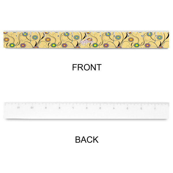 Ovals & Swirls Plastic Ruler - 12" - APPROVAL