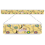 Ovals & Swirls Plastic Ruler - 12" (Personalized)