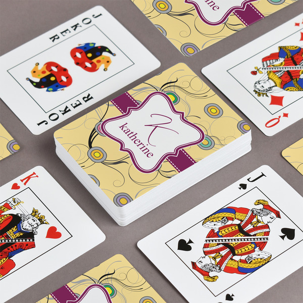 Ovals & Swirls Playing Cards - Front & Back View