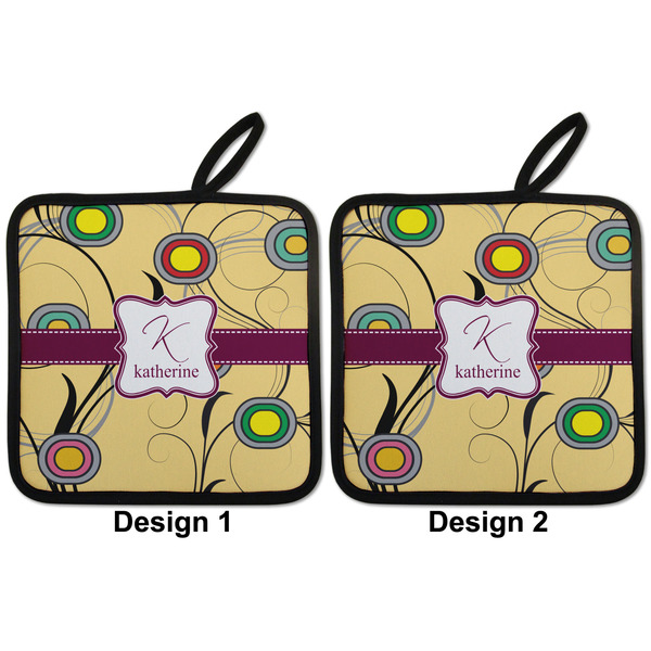 Ovals & Swirls Pot Holders - Set of 2 APPROVAL