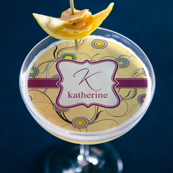 Ovals & Swirls Printed Drink Topper - XLarge - In Context