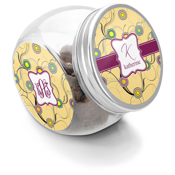 Custom Ovals & Swirls Puppy Treat Jar (Personalized)