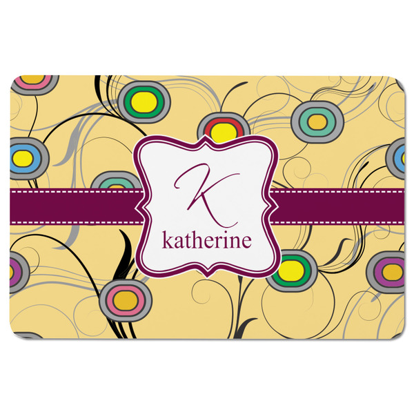 Ovals & Swirls Rectangular Fridge Magnet - FRONT