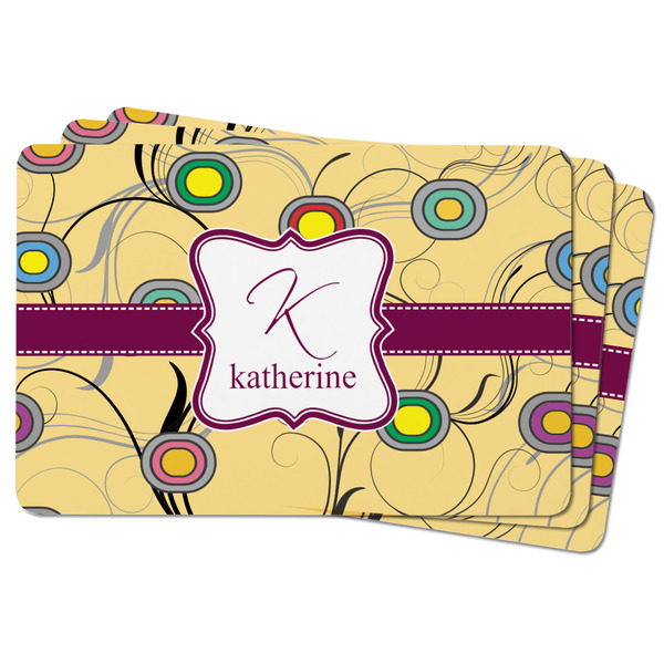 Ovals & Swirls Rectangular Fridge Magnet - THREE