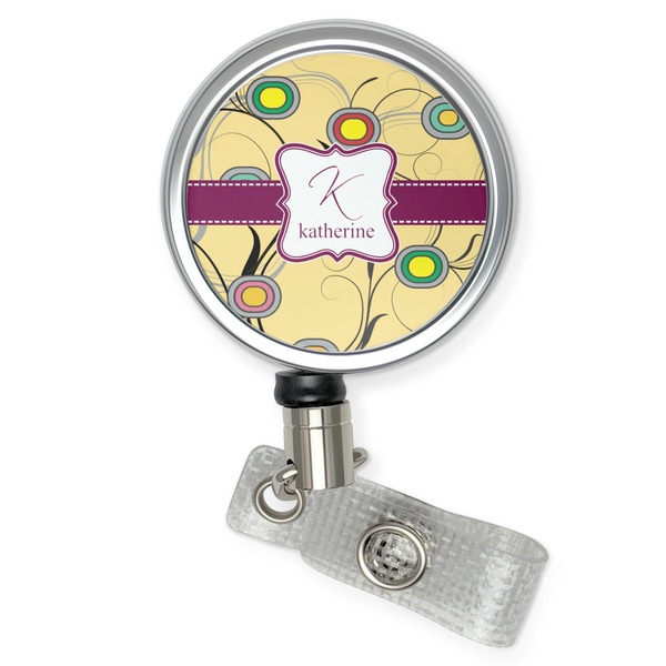 Custom Ovals & Swirls Retractable Badge Reel (Personalized)