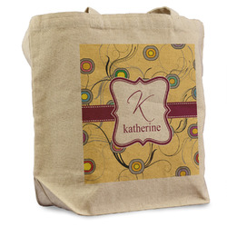 Ovals & Swirls Reusable Cotton Grocery Bag - Single (Personalized)