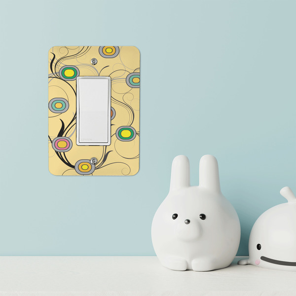 Ovals & Swirls Rocker Light Switch Covers - Single - IN CONTEXT