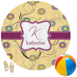 Ovals & Swirls Round Beach Towel (Personalized)