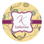 Ovals & Swirls Round Decal - XLarge (Personalized)