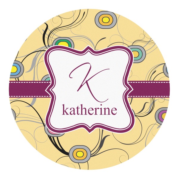 Custom Ovals & Swirls Round Decal - XLarge (Personalized)