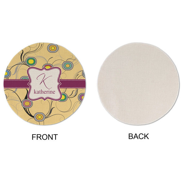 Ovals & Swirls Round Linen Placemats - APPROVAL (single sided)