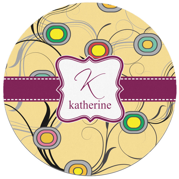 Ovals & Swirls Round Mousepad - APPROVAL