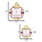 Ovals & Swirls Round Pet ID Tag - Large - Comparison Scale
