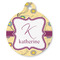 Ovals & Swirls Round Pet ID Tag (Personalized)