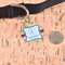 Ovals & Swirls Round Pet ID Tag - Large - In Context