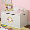 Ovals & Swirls Round Wall Decal on Toy Chest