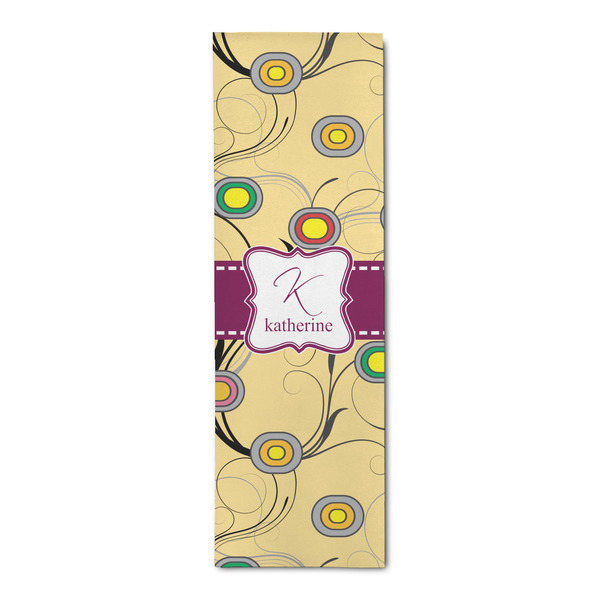 Custom Ovals & Swirls Runner Rug - 2.5'x8' w/ Name and Initial