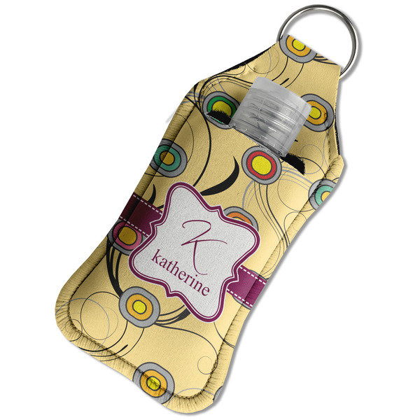 Ovals & Swirls Sanitizer Holder Keychain - Large in Case