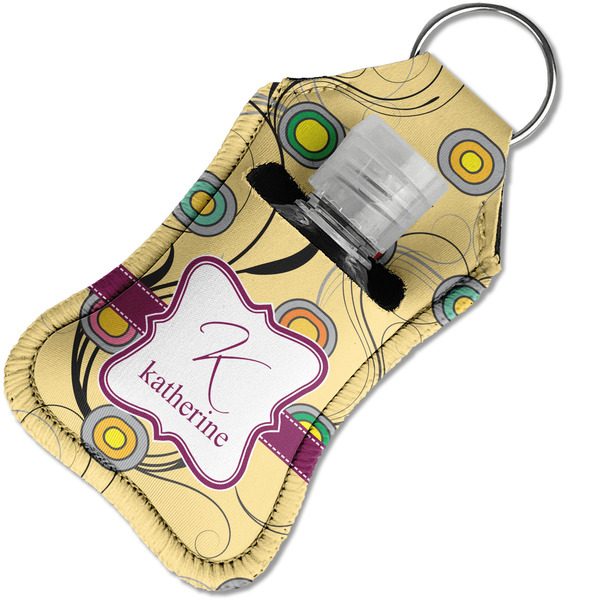 Ovals & Swirls Sanitizer Holder Keychain - Small in Case