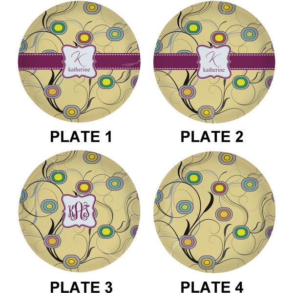 Ovals & Swirls Set of Lunch / Dinner Plates (Approval)