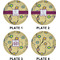 Ovals & Swirls Set of Lunch / Dinner Plates (Approval)