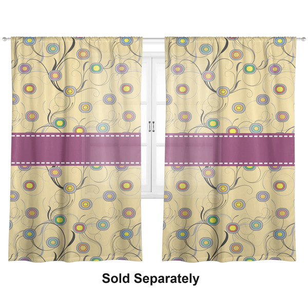 Ovals & Swirls Sheer Curtains Double
