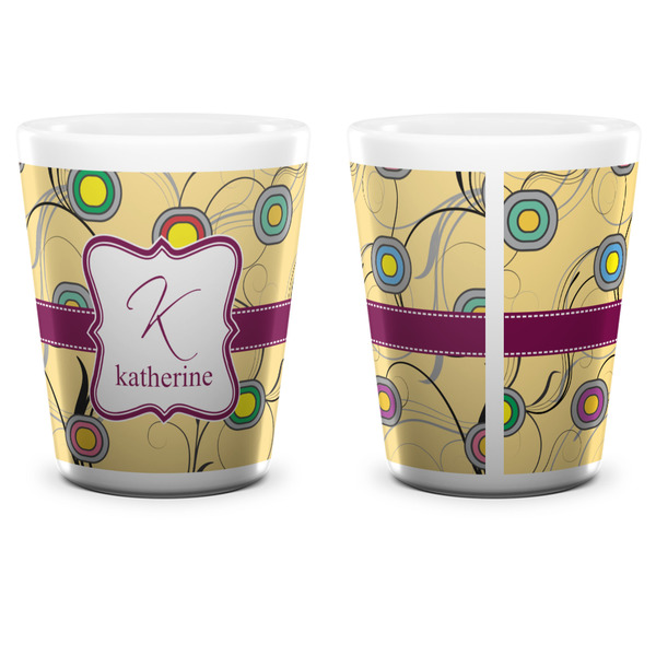 Ovals & Swirls Shot Glass - White - APPROVAL