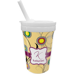 Ovals & Swirls Sippy Cup with Straw (Personalized)